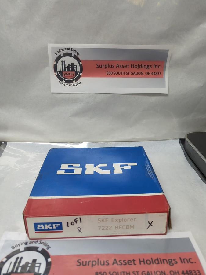 SKF,7222 BECBM,ANGULAR CONTACT BEARING 110X200X38MM NOS