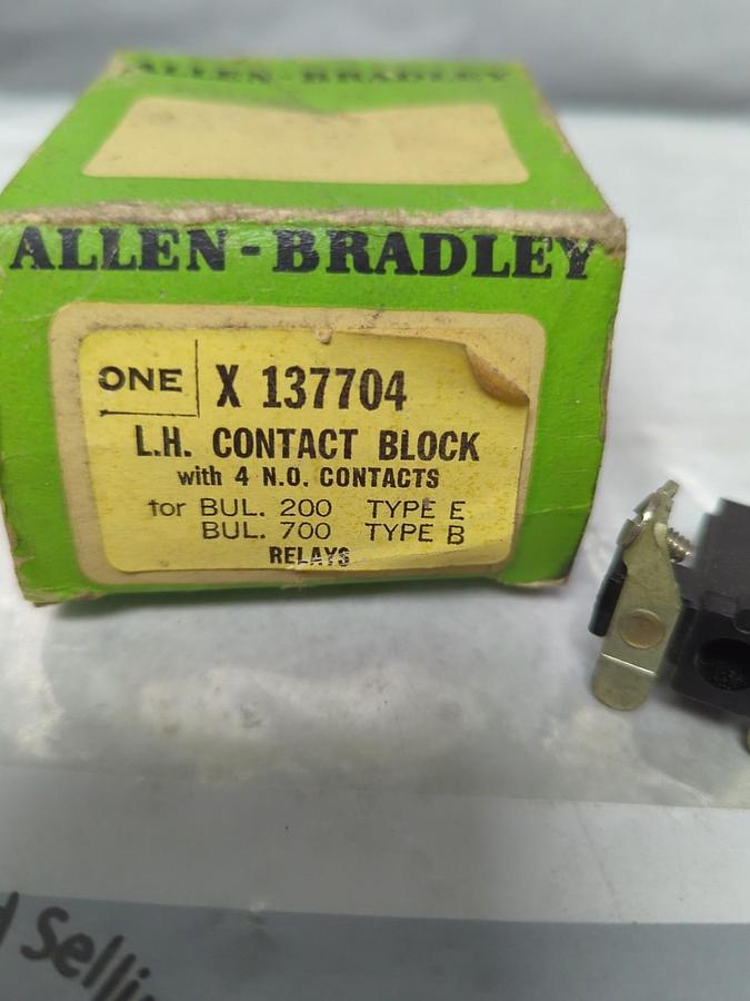 ALLEN BRADLEY,X-137704,L.H. CONTACT BLOCK NOS
