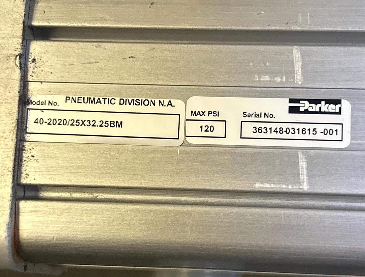 Used PARKER,40-2020/25X32.25BM,RODLESS CYLINDER