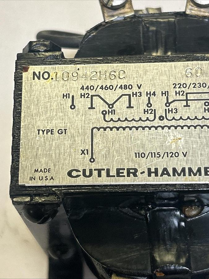 Used CUTLER-HAMMER,10942H6C,TRANSFORMER 60VA 50/60HZ