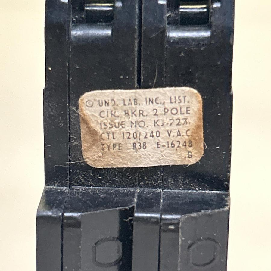 Used ZINSCO,R38AL,CIRCUIT BREAKER 20A 120/240V 2P LOT OF 4