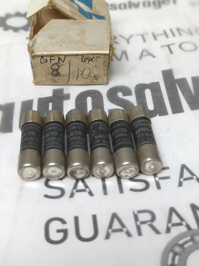 GOULD SHAWMUT,GFN 8/10,8/10 AMP TIME-DELAY FUSE250V BOX OF 6 NOS