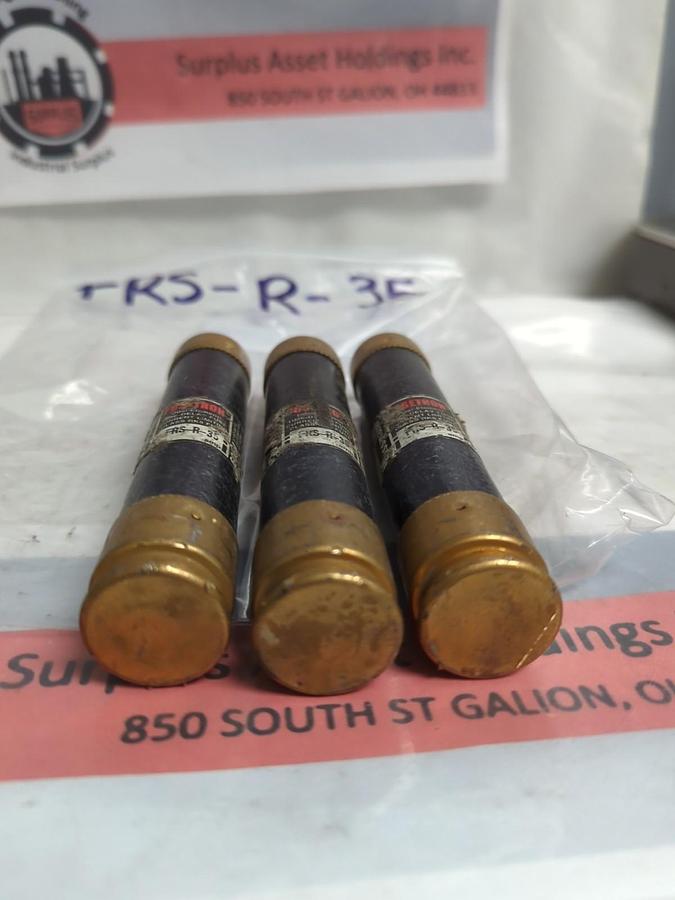 Used COOPER BUSSMANN,FRS-R-35,FUSETRON 35 AMP FUSE LOT OF 3 PRE-OWNED