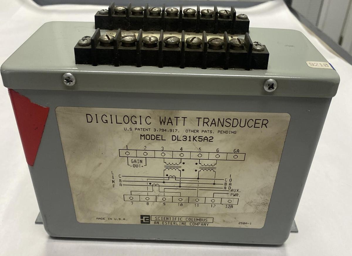 Used Scientific Columbus,DL31K5A2,Digilogic Watt Transducer