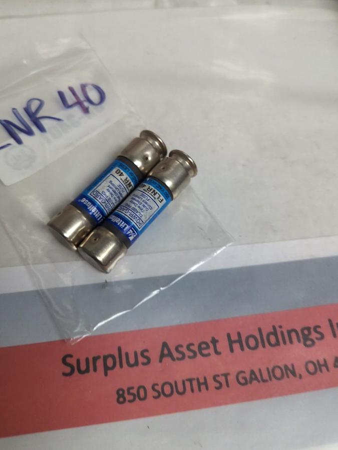 Used LITTELFUSE,FLNR-40,POWR-GARD 40 AMP FUSE LOT OF 2 PRE-OWNED