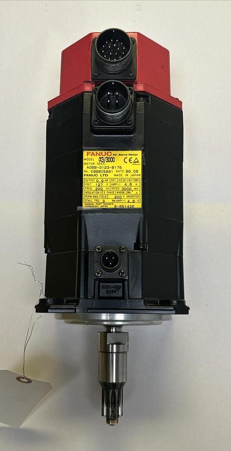 Used FANUC,A06B-0123-B175,AC SERVO MOTOR 3000RPM 4.6AMP 127V