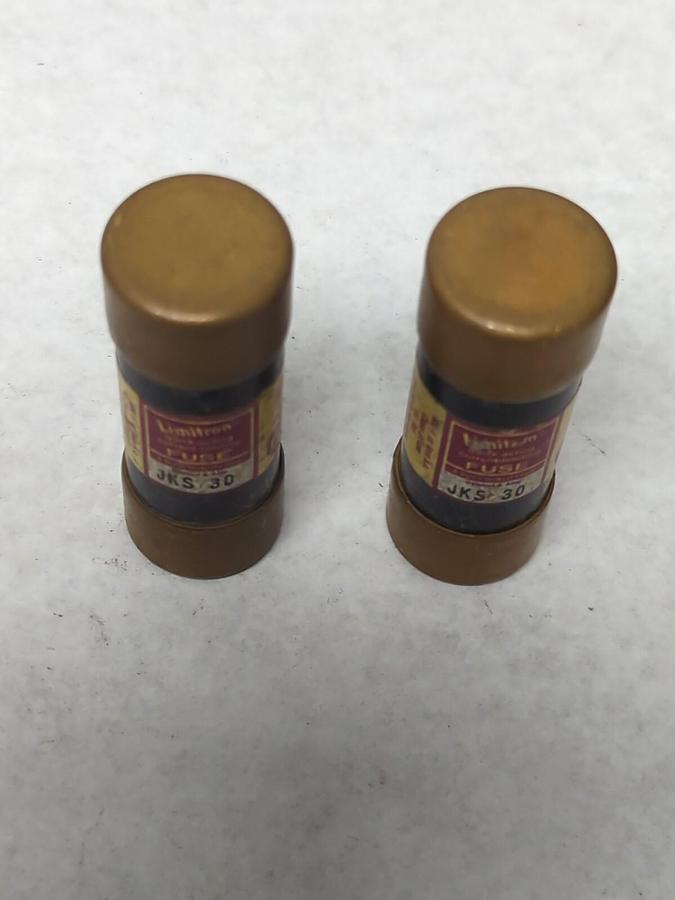 Used COOPER BUSSMANN,JKS-30,LIMITRON 30 AMP FUSE LOT OF 2 PRE-OWNED