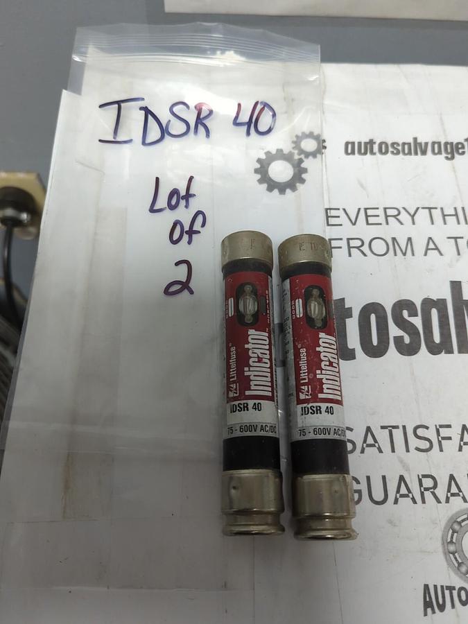 LITTELFUSE,IDSR 40,INDICATOR 40 AMP FUSES LOT OF 2 NOS