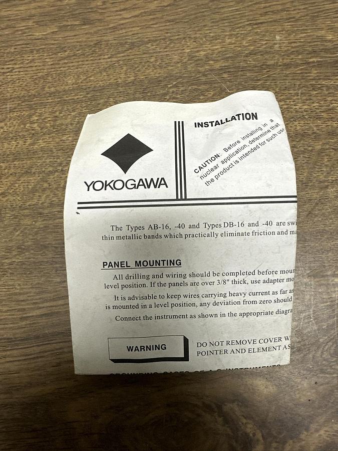 Yokagawa,AB-16,0-150-0 Amperes Panel Mounted Gauge