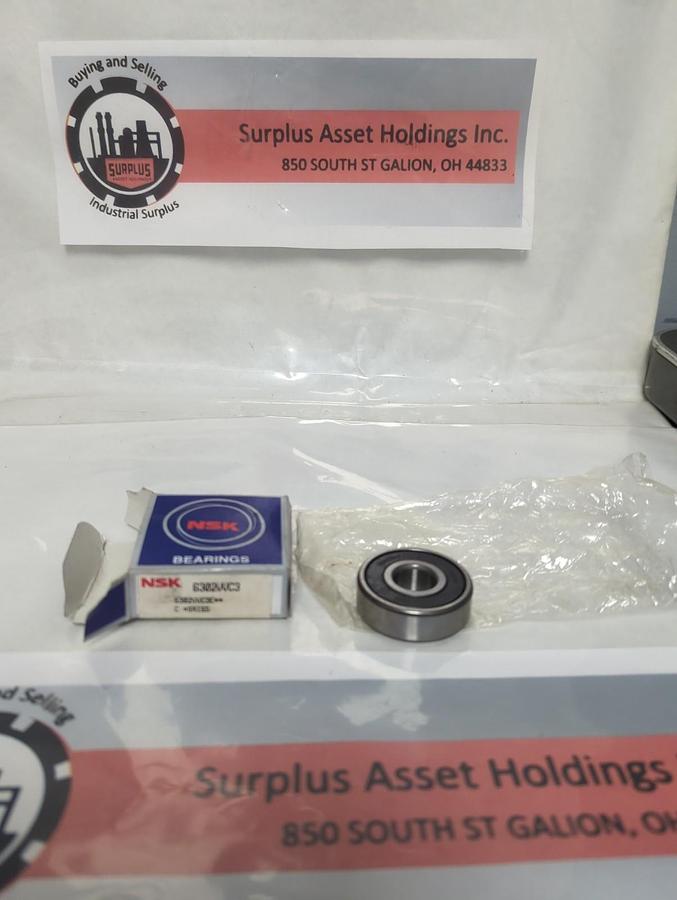 NSK,6302VVC3,DEEP GROOVE BALL BEARING 15X42X13MM NOS