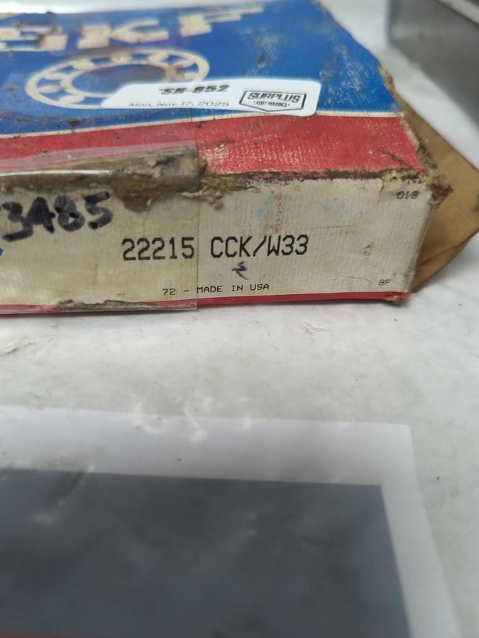 Used SKF,22215 CCK/W33,SPHERICAL ROLLER BEARING PRE-OWNED