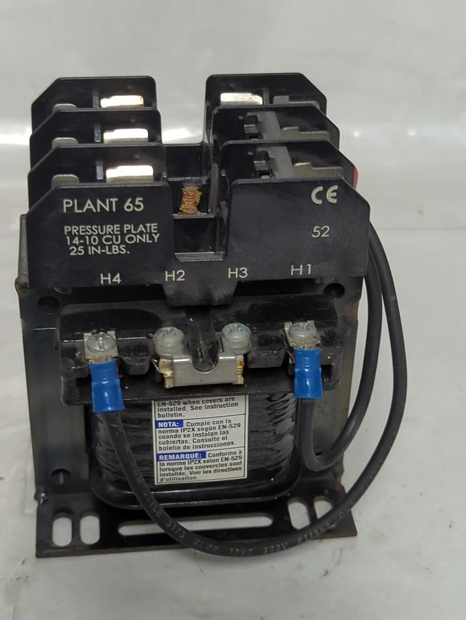 Used SQUARE D,9070TF100D1,INDUSTRIAL CONTROL TRANSFORMER PRE-OWNED