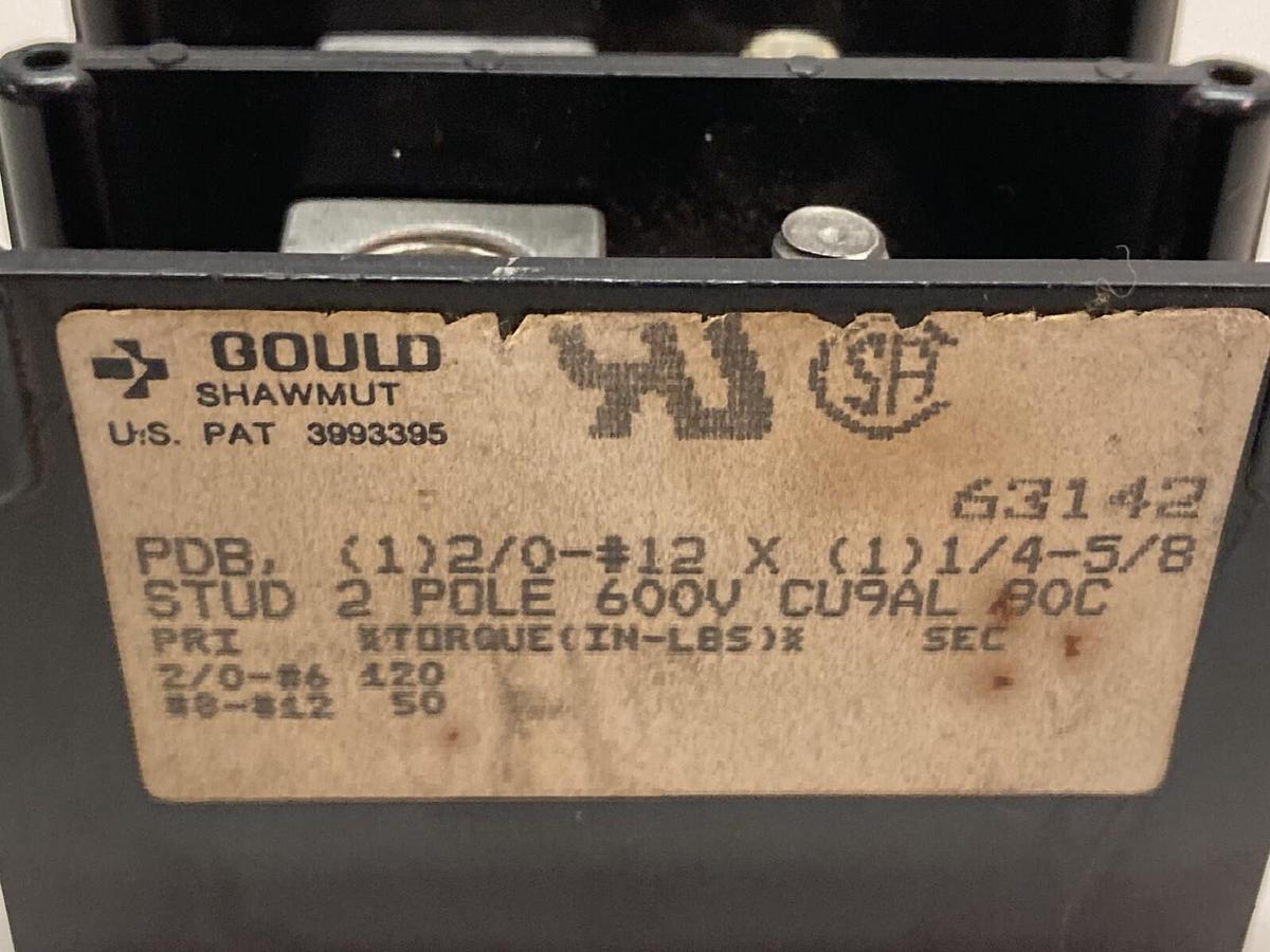 Used Gould Shawmut,63142,2-Pole Fuse Holder 600V