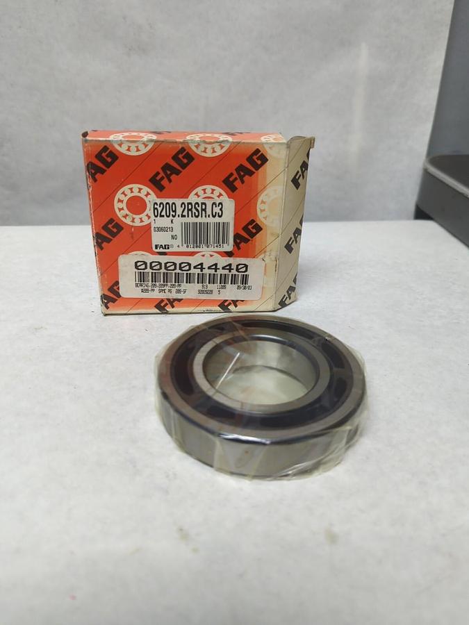 FAG,6209-2RSR-C3,RUBBER SEALED DEEP GROOVE BALL BEARING NOS