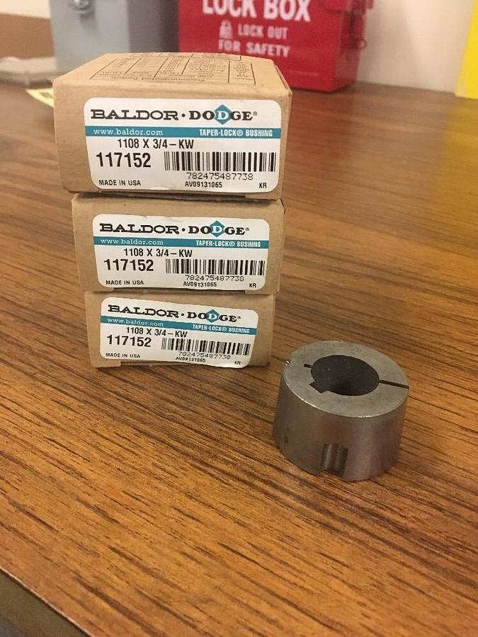 Used BALDOR DODGE,117152,TAPER LOCK BUSHING Lot Of 3