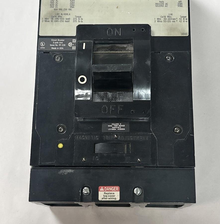 Used SQUARE D,LAL36300,CIRCUIT BREAKER 300A 600V 3P