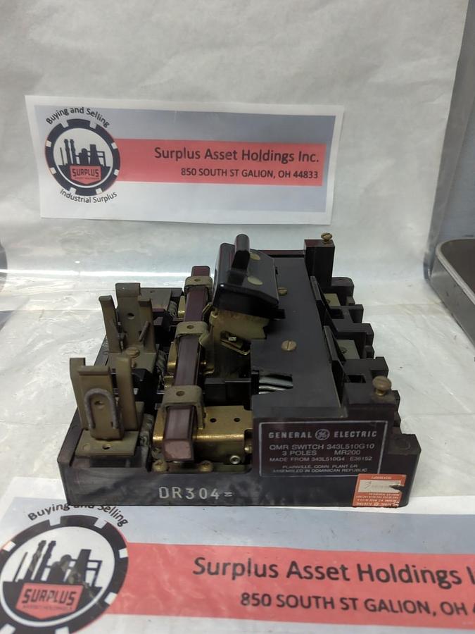 Used GE,343L510G10,QMR SWITCH 3-POLE PRE-OWNED