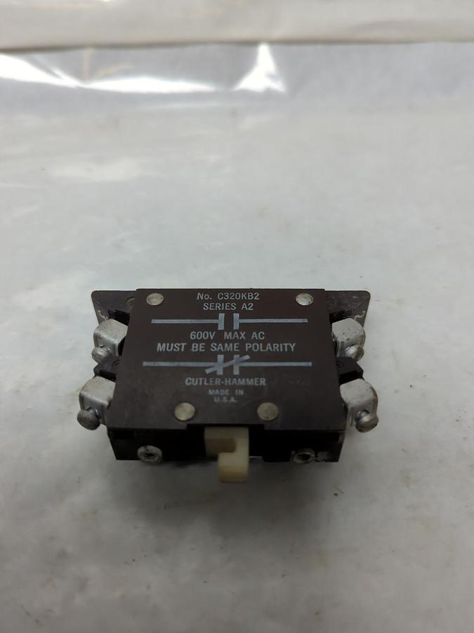 Used CUTLER-HAMMER,C320KB2,AUXILIARY CONTACT 600V PRE-OWNED