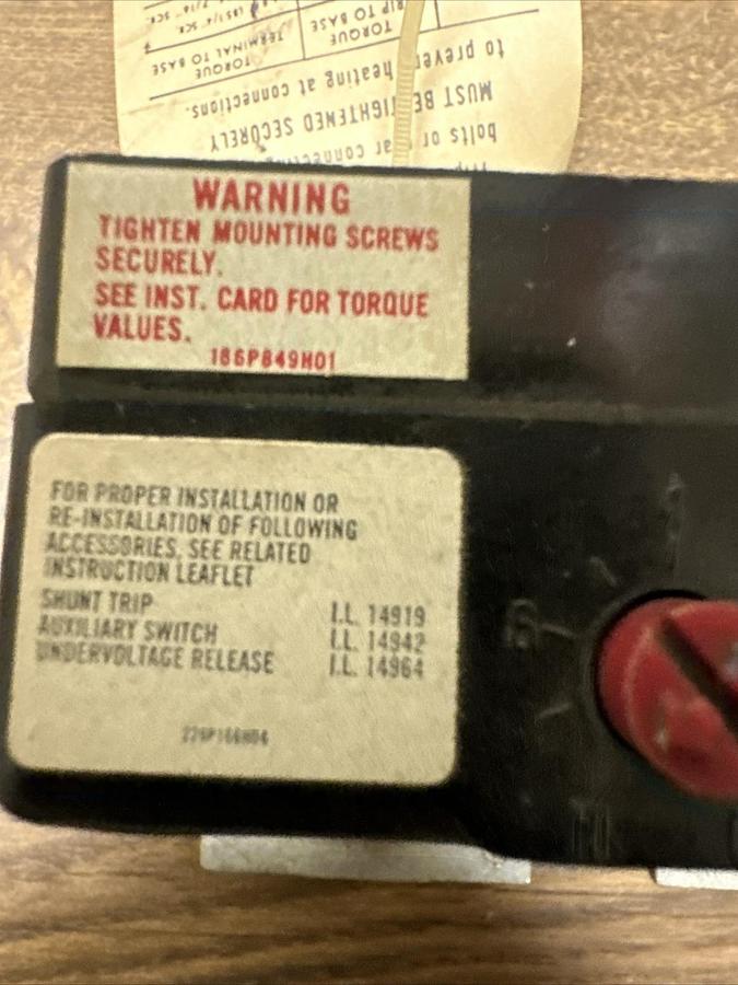 Westinghouse,HMA3600T,600Amp Trip Unit