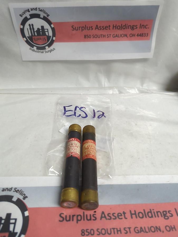 Used ECON,ECS 12,TIME-DELAY 12 AMP FUSE LOT OF 2 PRE-OWNED