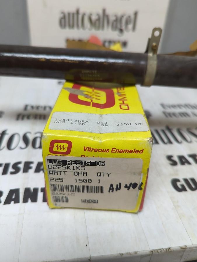 OHMITE,D225K1K5,LUG RESISTOR 225 W/ 1500 OHM NOS