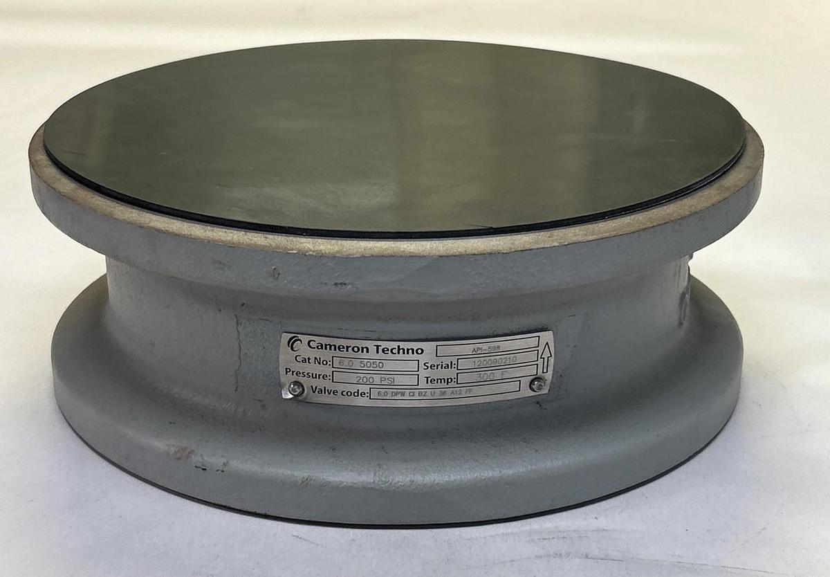 CAMERON TECHNO,6IN 5050,CHECK VALVE 200PSI 300F NOS