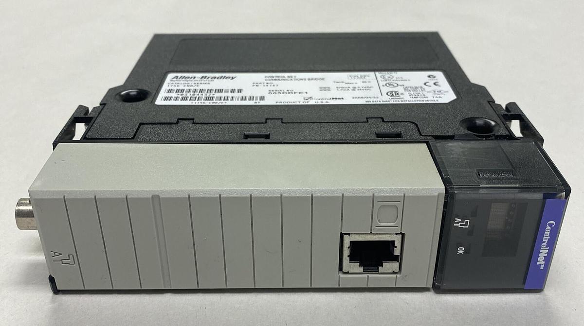 Used ALLEN BRADLEY,1756-CNB,SER E CONTROLNET COMMUNICATIONS BRIDGE MODULE