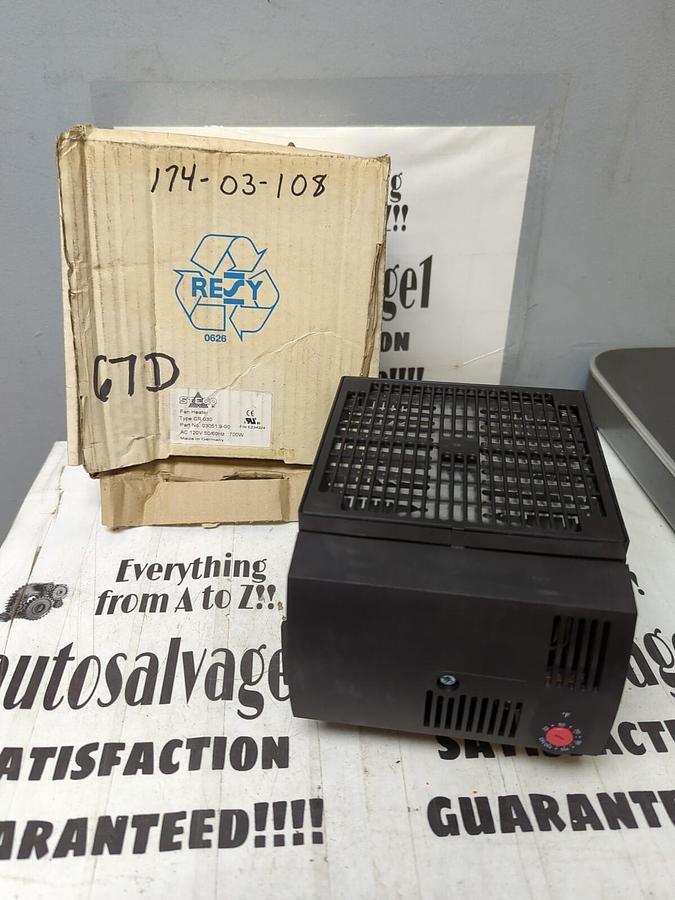 STEGO,TYPE  CR 030,FAN HEATER 120V 50/60HZ 700W NOS