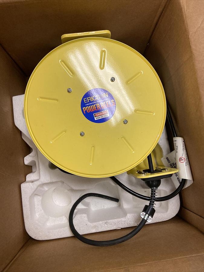 Used Ericson,4163-35,Series 4000 35 FT Power Cable Reel 300V 16/3 AWG SJOW