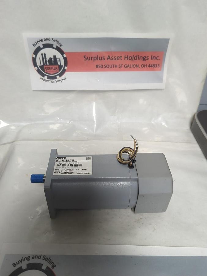 Used GTR,GFM-12-25-T60,3PH INDUCTION MOTOR 60W 4P PRE-OWNED