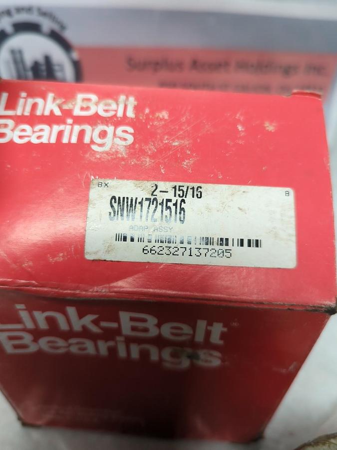 LINK BELT,SNW1721516,BEARING ADAPTER SLEEVE 2-15/16 INCH NOS