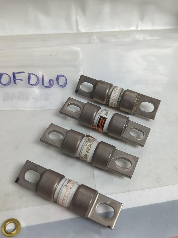 Used FERRAZ,A050F060,60 AMP FUSE LOT OF 4 PRE-OWNED