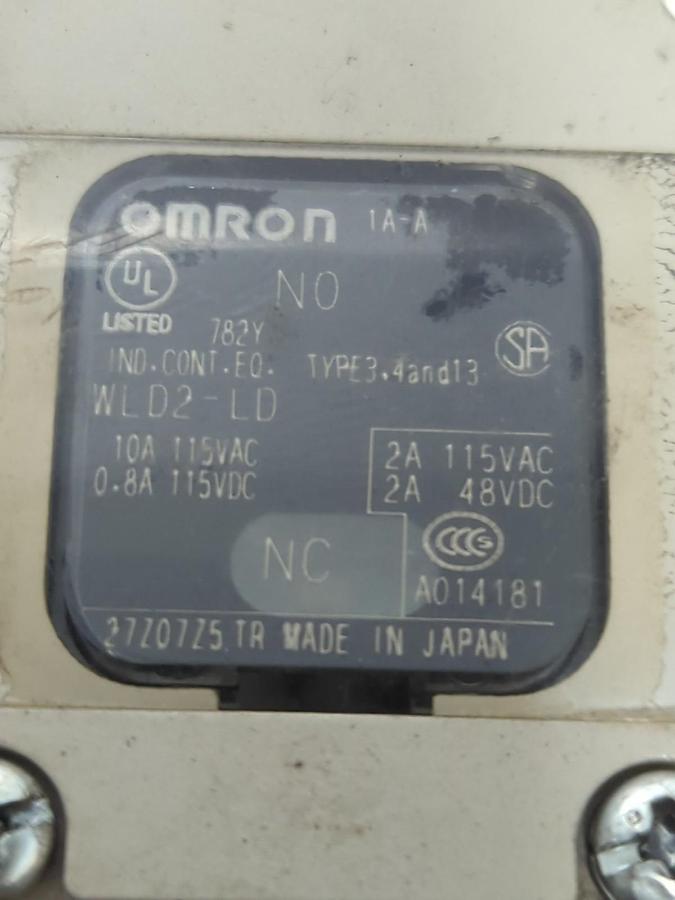 Used OMRON,WLD2-LD,LIMIT SWITCH LOT OF 5 PRE-OWNED