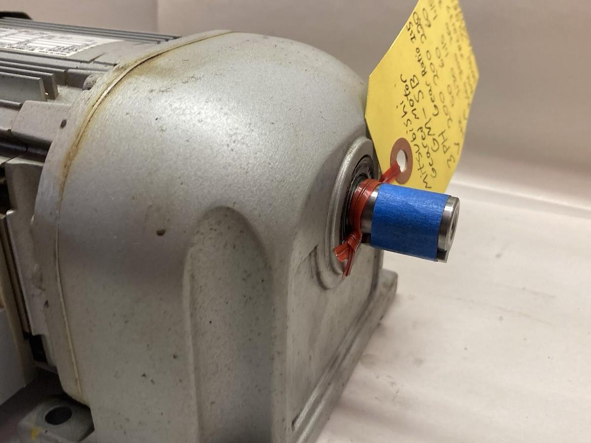Used Mitsubishi,GM-SB,3-Phase Geared Motor Class E 0.2KW 4P Ratio 1:5