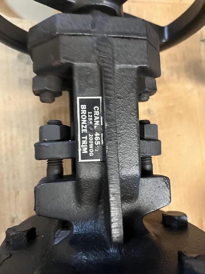 CRANE,465-1/2,SIZE 2-1/2 GATE VALVE CLASS 125 200 WOG BRZ