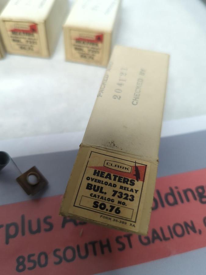 JOSLYN CLARK.S0.76,OVERLOAD HEATER ELEMENT LOT OF 4 NOS