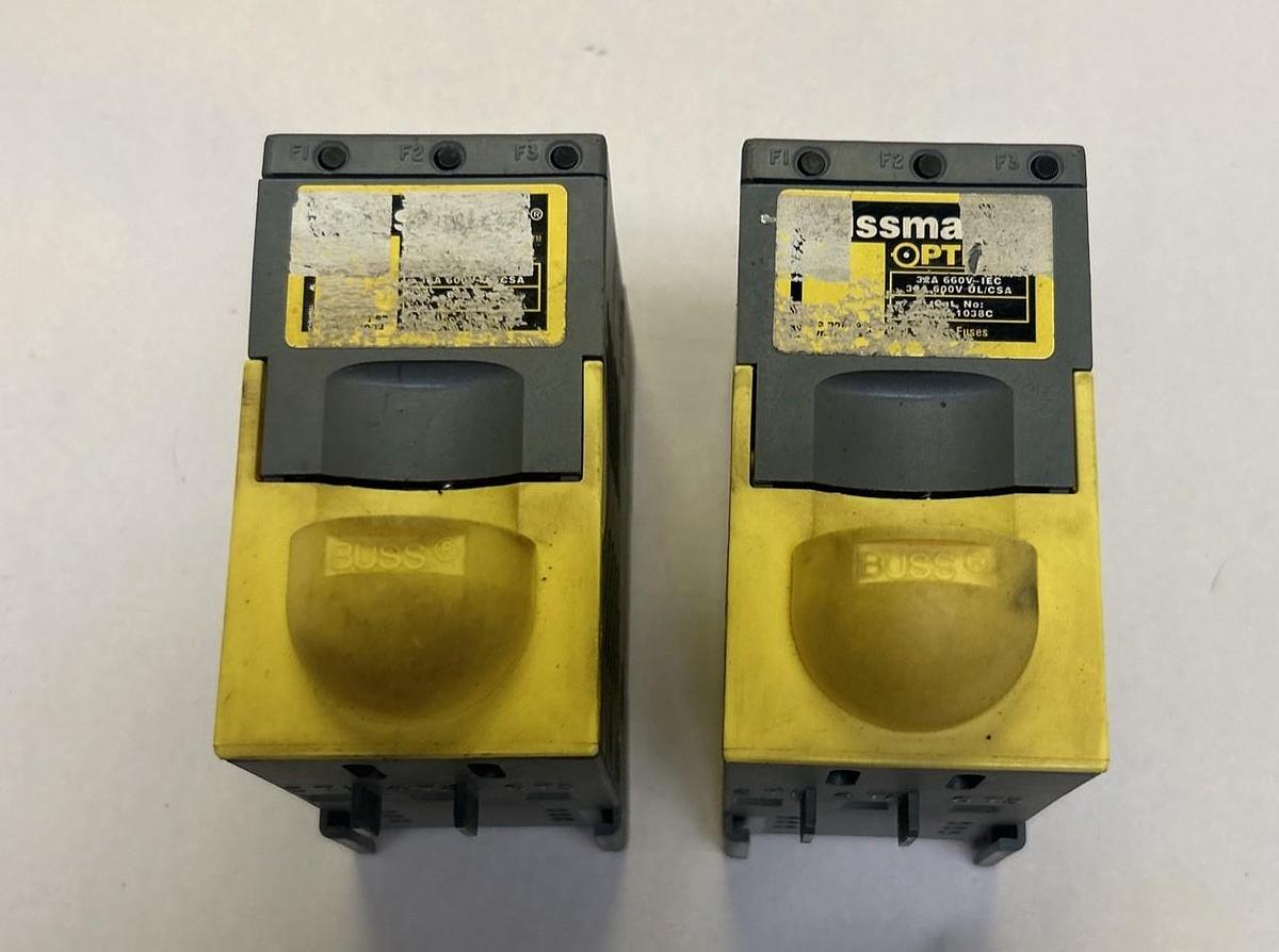 Used BUSSMANN,OPM-1038C,OVERCURRENT PROTECTION MODULE LOT OF 2