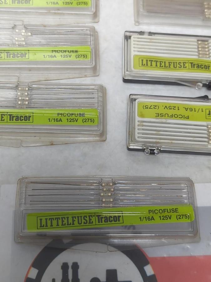 LITTELFUSE,275,PICOFUSE 1/16A 125V LOT OF 11 PACKS OF 5 TOTAL OF 55 PCS NOS