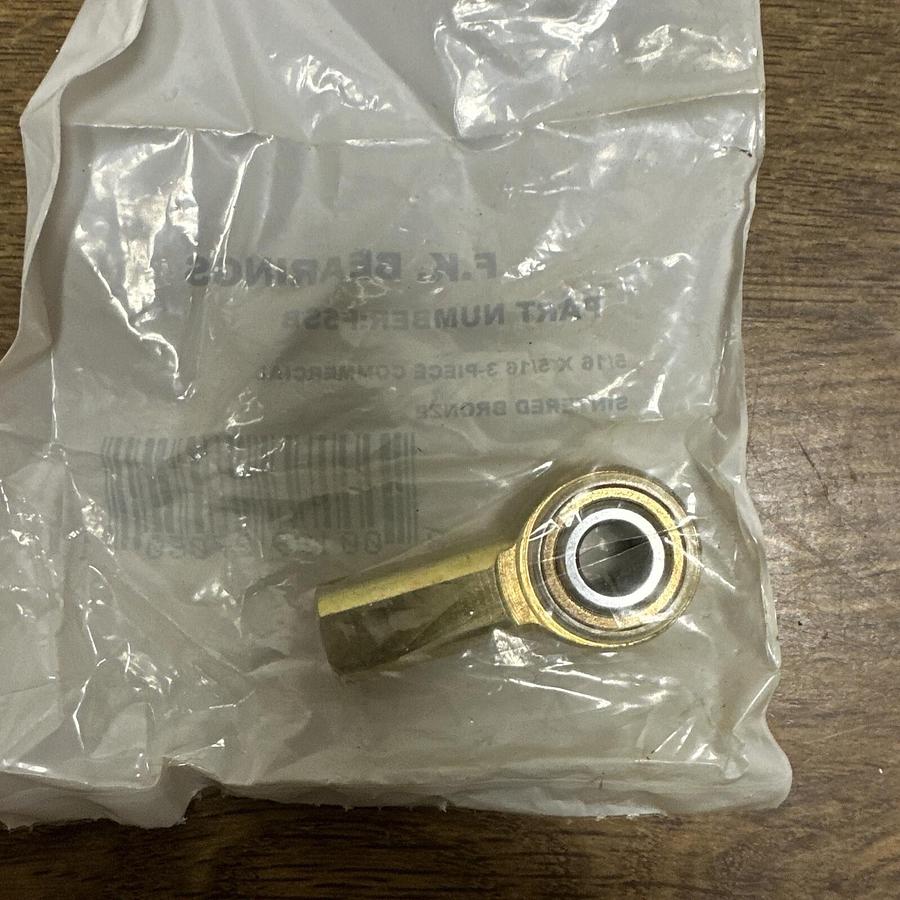 F.K. Bearings,F5SB,5/16 x 5/16 3-Piece Commercial Sintered Bronze Rod End