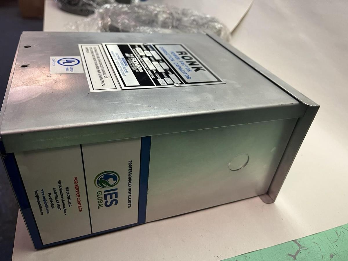 Used RONK RONKEN,477CC,POWER FACTOR CORRECTION CAPACITOR 2KVAR 3PH 480V