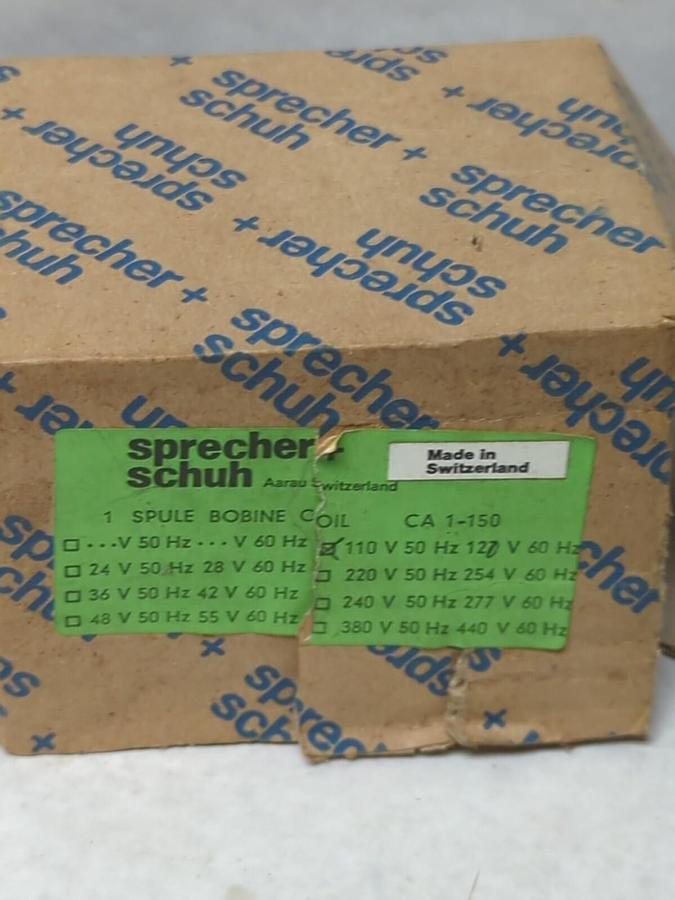 SPRECHER+SCHUH,CA 1-150,SPULE BOBONE COIL 110/120V 50/60HZ NOS