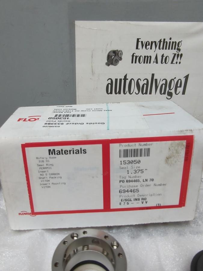 FLOWSERVE,153050,MECH. SEAL KIT 1.375 INCH FOR GOULDS PUMP A04703A01 NOS