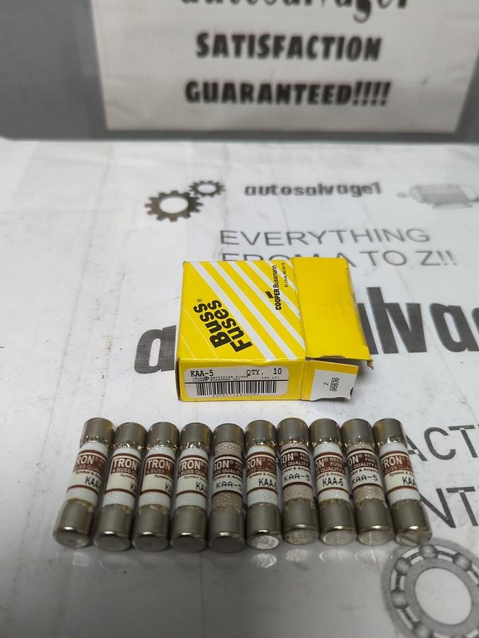 COOPER BUSSMANN,KAA-5,TRON 5 AMP FUSES BOX OF 10 NEW