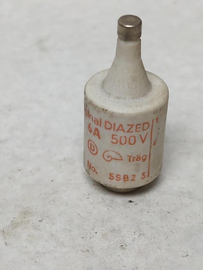 Used TRAGA,5SB2-3,CERAMIC BOTTLE FUSE 6 AMP PRE-OWNED