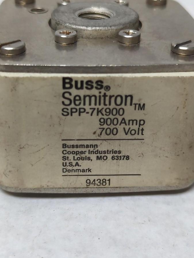 Used BUSSMANN,SPP-7K900,SEMITRON 900 AMP FUSE PRE-OWNED