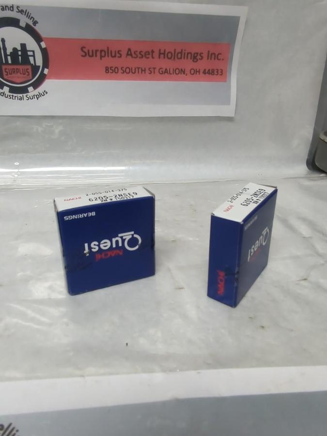 NACHI,6205-2NSE9,RUBBER SEALED BALL BEARING 25X52X15MM LOT OF 2 SEALED BOXES NOS