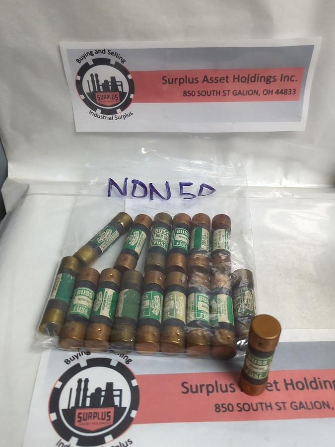 Used COOPER BUSSMANN,NON-50,ONE-TIME FUSE 50 AMP LOT OF 16 PRE-OWNED