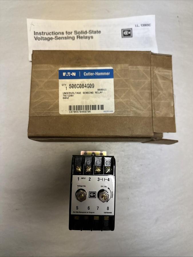 Eaton,506C084G09,Undervoltage Sensing Relay NEW