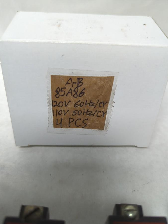 Used ALLEN-BRADLEY,85A86,COIL 120V 60HZ/CY 110V 50HZ/CY LOT OF 4 PRE-OWNED