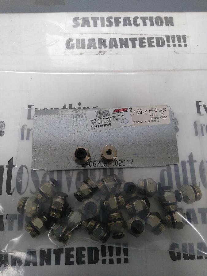 UNBRANDED,61761086,TUBE STRAIGHT MALE CONNECTOR 6MMX3/8 IN LOT OF 22